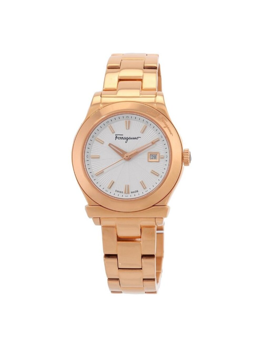 NWT Ferragamo 1898 Quartz Silver Dial Ladies Watch